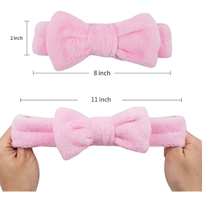 CAVETEE 6 Pack Spa Headband for Washing Face - Microfiber Makeup Hair Band for Women - Shower Towel Headband - Image 3